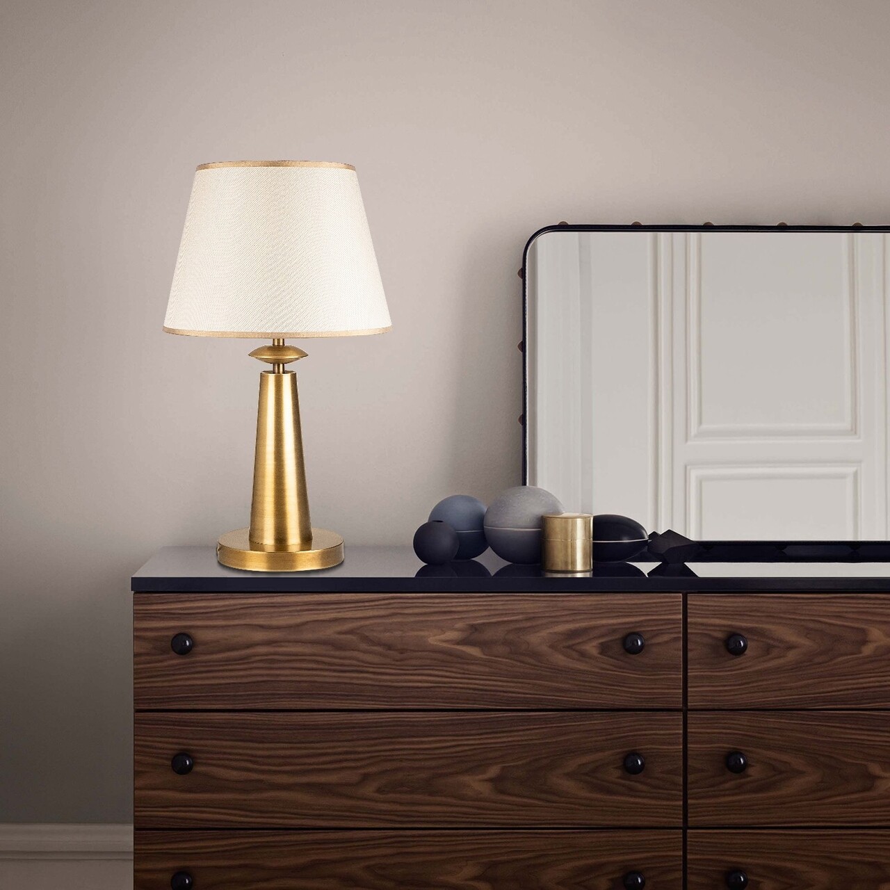 Lampa de masa, Pardo - 3041, Opviq, 30 x 55 cm, 1 x E27, 40W, aramiu antic - imagine 6